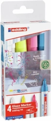 Marker do powierzchni szklanych 1,5-3mm 4 kolory - Edding