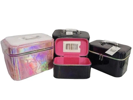 Kuferek M z lusterkiem na zamek 21x14x13cm MIX - ADAR