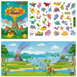 Książeczka z naklejkami - dinozaury - Askato