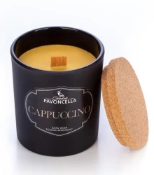 Świeczka sojowa Cappuccino czarna 135g - Pavoncella