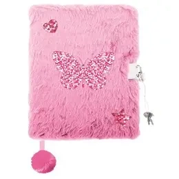 Pamiętnik A5/96K z kłódką 3D Shiny butterfly - ST-MAJEWSKI