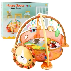 Mata leżanka kojec basenik z kulkami lew - Leantoys