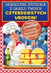 Kartka okolicznościowa Urodziny 40 MF18 - Trend