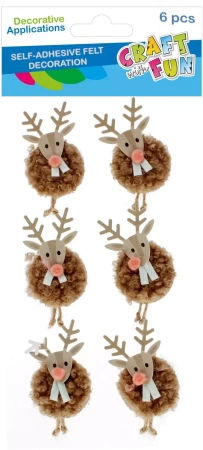 Ozdoba Bn Filc Renifer samoprzylepna 6szt Cf Pbh12/144