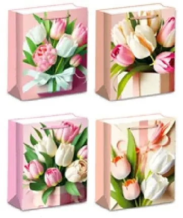 Torebka prezentowa S Kwiaty mix