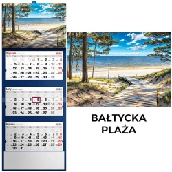 Kalendarz 2026 trójdzielny bałtycka plaża - Evena