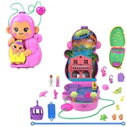 Polly Pocket. Kompaktowa torebka Urocze małpki - Mattel