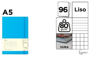 Notatnik A5/96K niebieski MIX - Cervantes