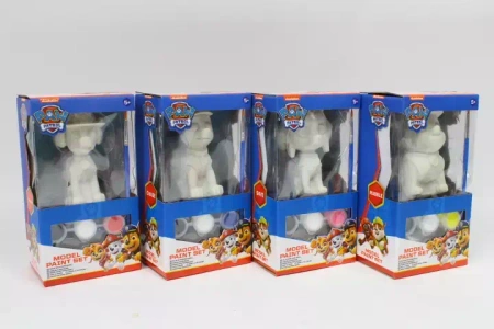 Psi Patrol figurki 4 wzory do malowania + farby