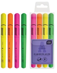 Zakreślacze neonowe 4 kolory Academy - INTERDRUK