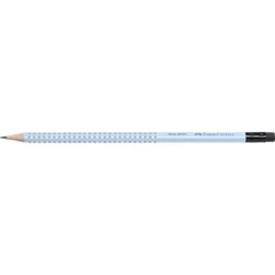 Ołówek Grip 2001 B z gumką błękitny (12szt) - Faber Castell