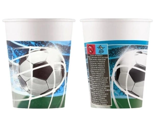 Kubeczki papierowe Piłka Nożna 200ml 8szt - Godan