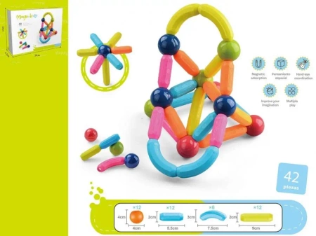 Klocki magnetyczne 42el - Madej