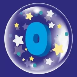 Balon 45cm dla chłopca cyfra 0 TUBAN