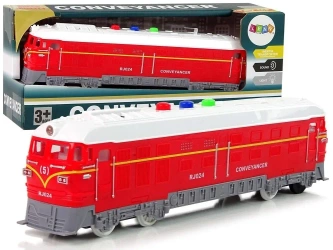 Pociąg 1:32 z napędem czerwony - Leantoys