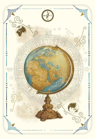 Karnet 12x18cm + koperta Globus - DaVinci