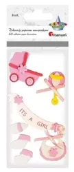 Naklejki piankowe 3D akcesoria noworodka 8szt - Titanum