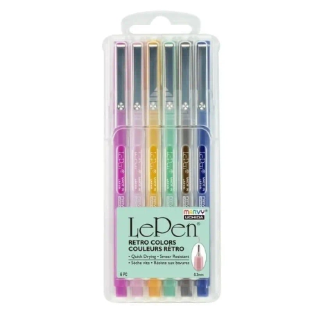 Cienkopisy Le Pen Retro 6szt - Marvy