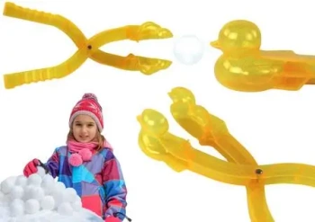 Śnieżkomat maszynka do kulek kaczka żółta - Leantoys
