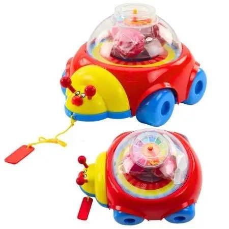 Biedronka jeżdżąca do ciągnięcia z kulkami - Leantoys