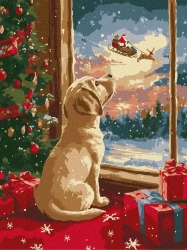 Malowanie po numerach - Szczeniak 30x40cm - Ideyka