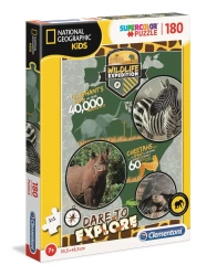 Puzzle 180 National Geographic Wyprawa w dziką przyrodę 29207 - Clementoni