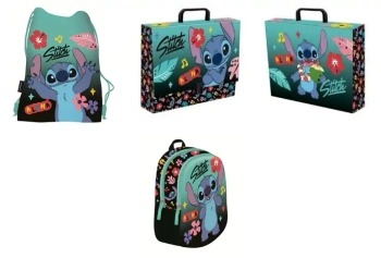 Plecak przedszkolny Lilo Stitch + worek + piórnik + teczka + fartuszek