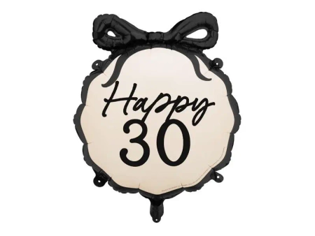 Balon foliowy pastylka Happy 30 47,5x45cm - PartyDeco