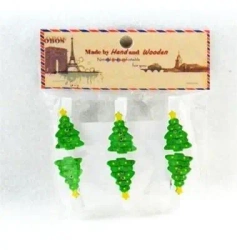 Klamerki ozdobne zimowe Choinka 6szt - Galeria Hobby