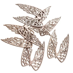 Drewniane skrzydła 9cm 6szt - Dalprint