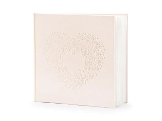 Księga Gości jasno różowa 20,5x20,5cm 22 kartki - PartyDeco