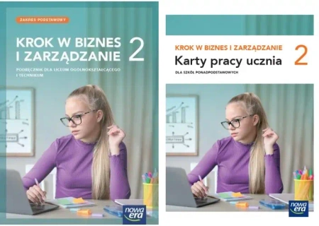 KROK W BIZNES I ZARZĄDZANIE 2 ZP PODRĘCZNIK + ĆWICZENIA Karty Pracy Komplet