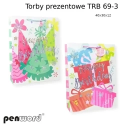Torebka prezentowa urodzinowa 40x30x12cm MIX - Penword