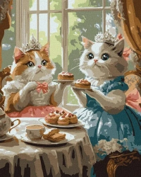 Malowanie po numerach -Impreza Kocich Dam 40x50cm - Ideyka