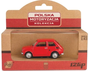 Kolekcja PRL Fiat 126p czerwony - Daffi