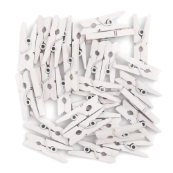 Klamerki mini white 30szt - Dalprint