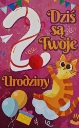 Karnet Urodziny 2 dziewczynka - YEKU