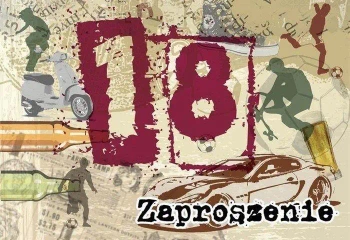 Zaproszenie ZZ-051 Urodziny 18 (5 szt.) - Kukartka