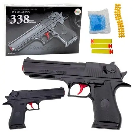 Pistolet + strzałki piankowe + kulki wodne - Leantoys