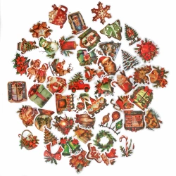 Naklejki winylowe Boże Narodzenie 4-6cm 50szt - Dalprint dpCraft