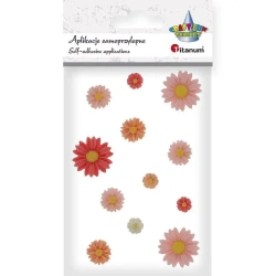 Kwiatki samoprzylepne stokrotki 3D mix 12szt - Titanum