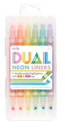 Flamastry neonowe Dual Liner 6 kolorów - ooly