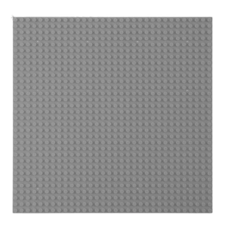 Płyta do budowania z klocków szara 40x40cm - Leantoys