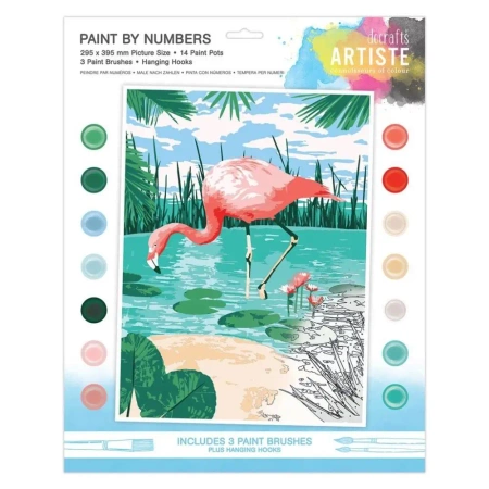 Malowania po numerach - Tropical flamingo - Dalprint dpCraft