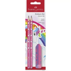 Zestaw szkolny Jednorożec 2 ołówki + gumka - Faber Castell