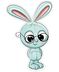 Dekoracja ścienna z serii zwierzątka - KRÓLICZEK