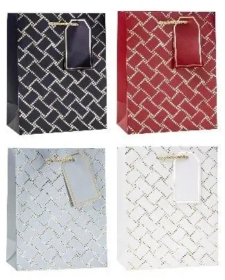 Torebka ozdobna 26x32x10cm hot-stamp mix ROZETTE