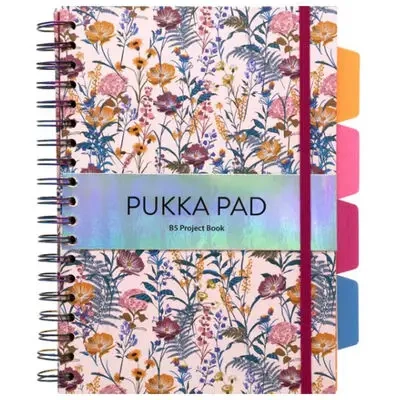 Kołobrulion Book Bloom. Kwiaty jasne. Pukka Project. B5 linia. 100 kartek - Pukka Pad