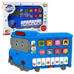 Pianinko edukacyjne Autobus niebieski - Leantoys