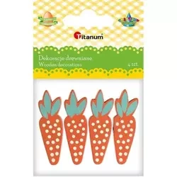 Drewniane marchewki 14x45mm 4szt - Titanum